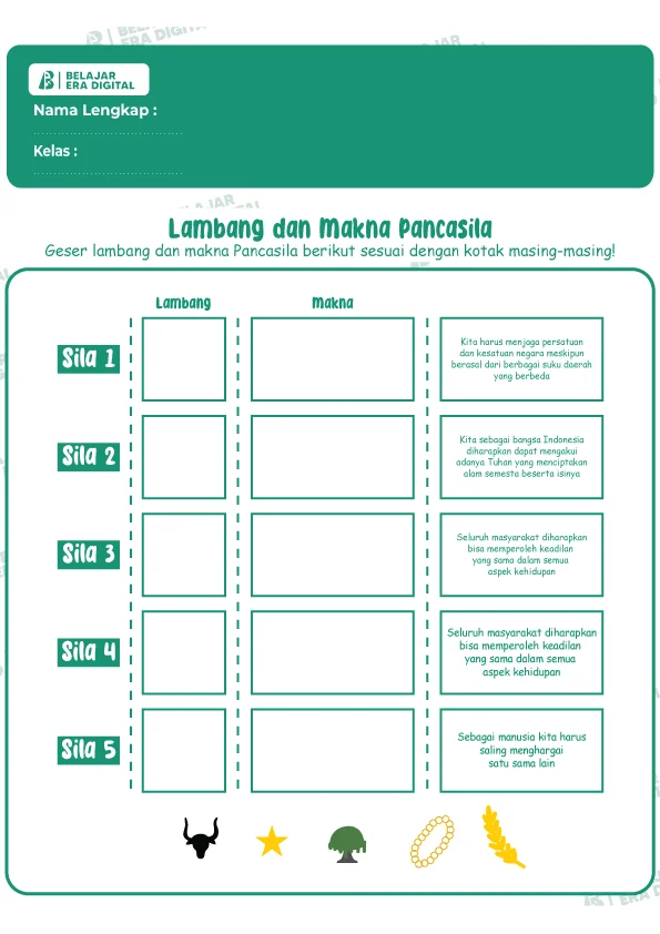 Lambang Pancasila Interactive Worksheet For Riset Sex 