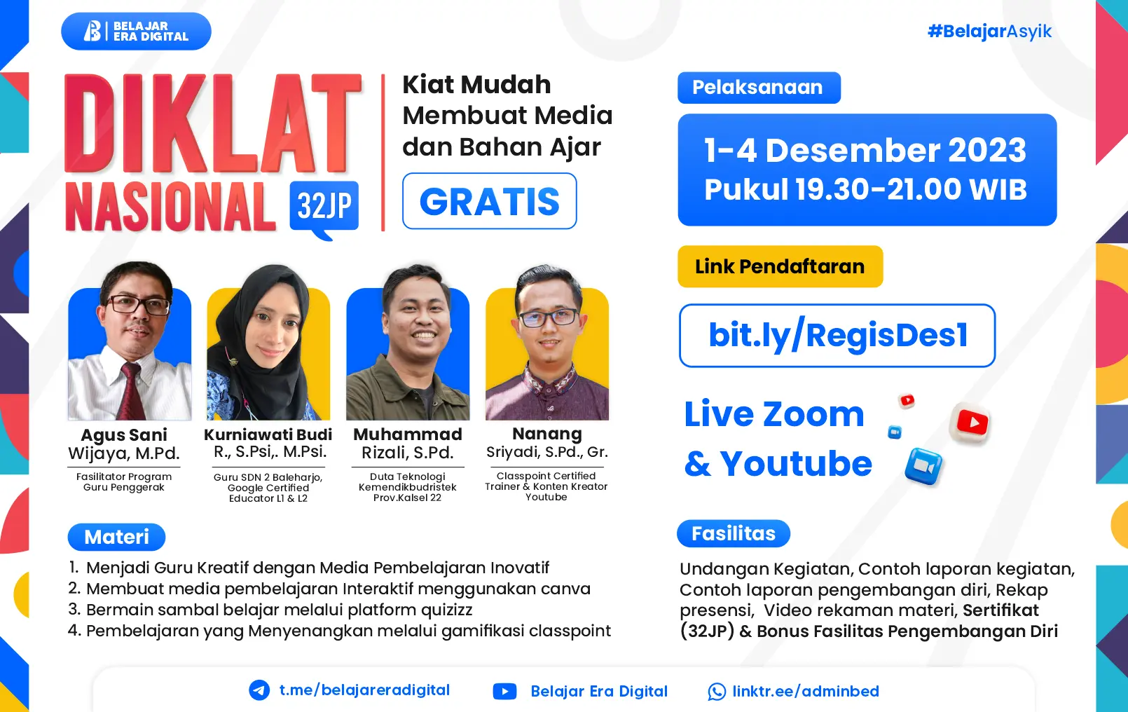 Diklat Nasional 32 JPJP : Kiat Mudah Membuat Media dan Bahan Ajar