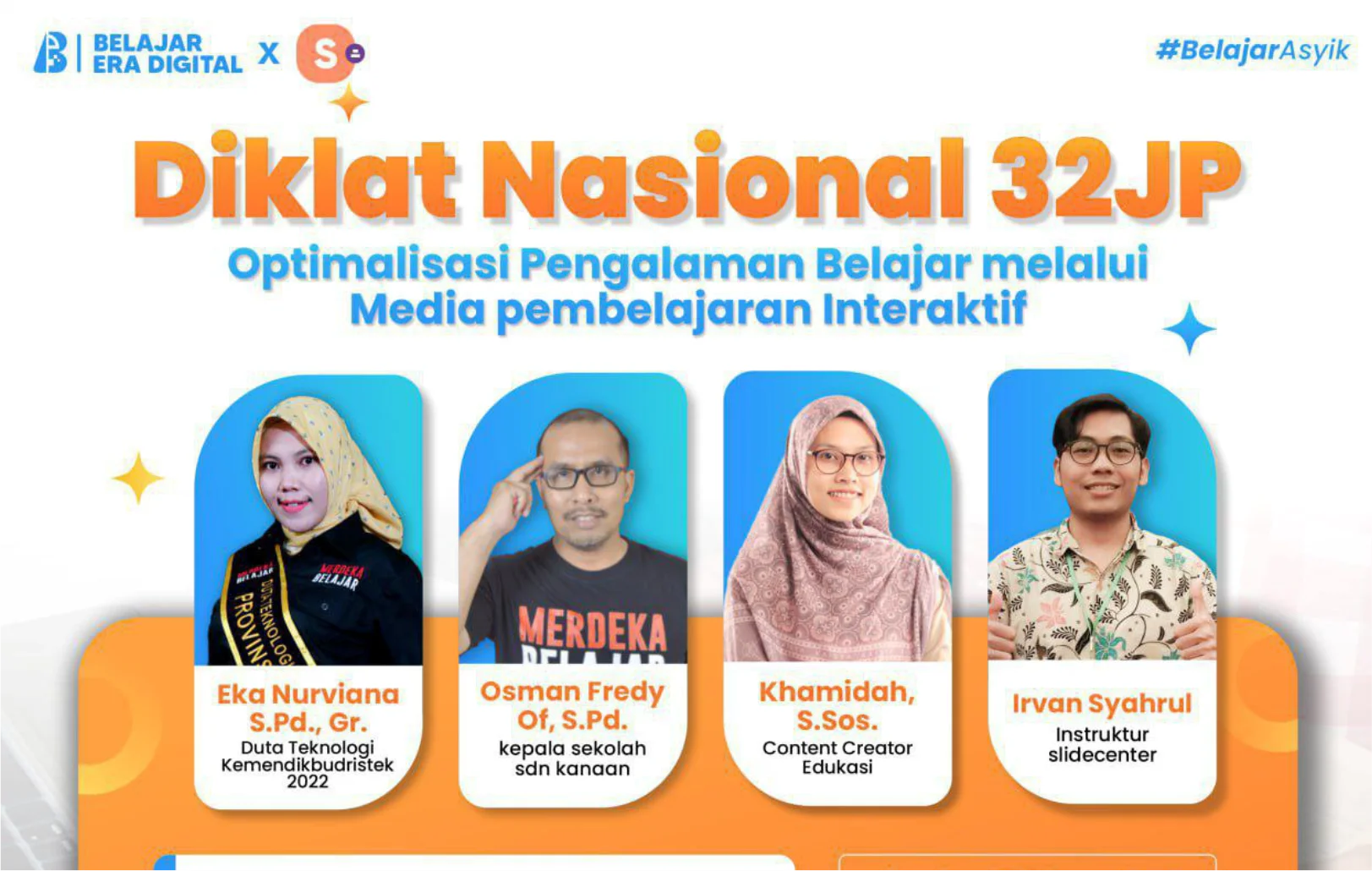 Diklat Nasional 32 JP : Optimalisasi Pengalaman Belajar melalui Media Pembelajaran Interaktif