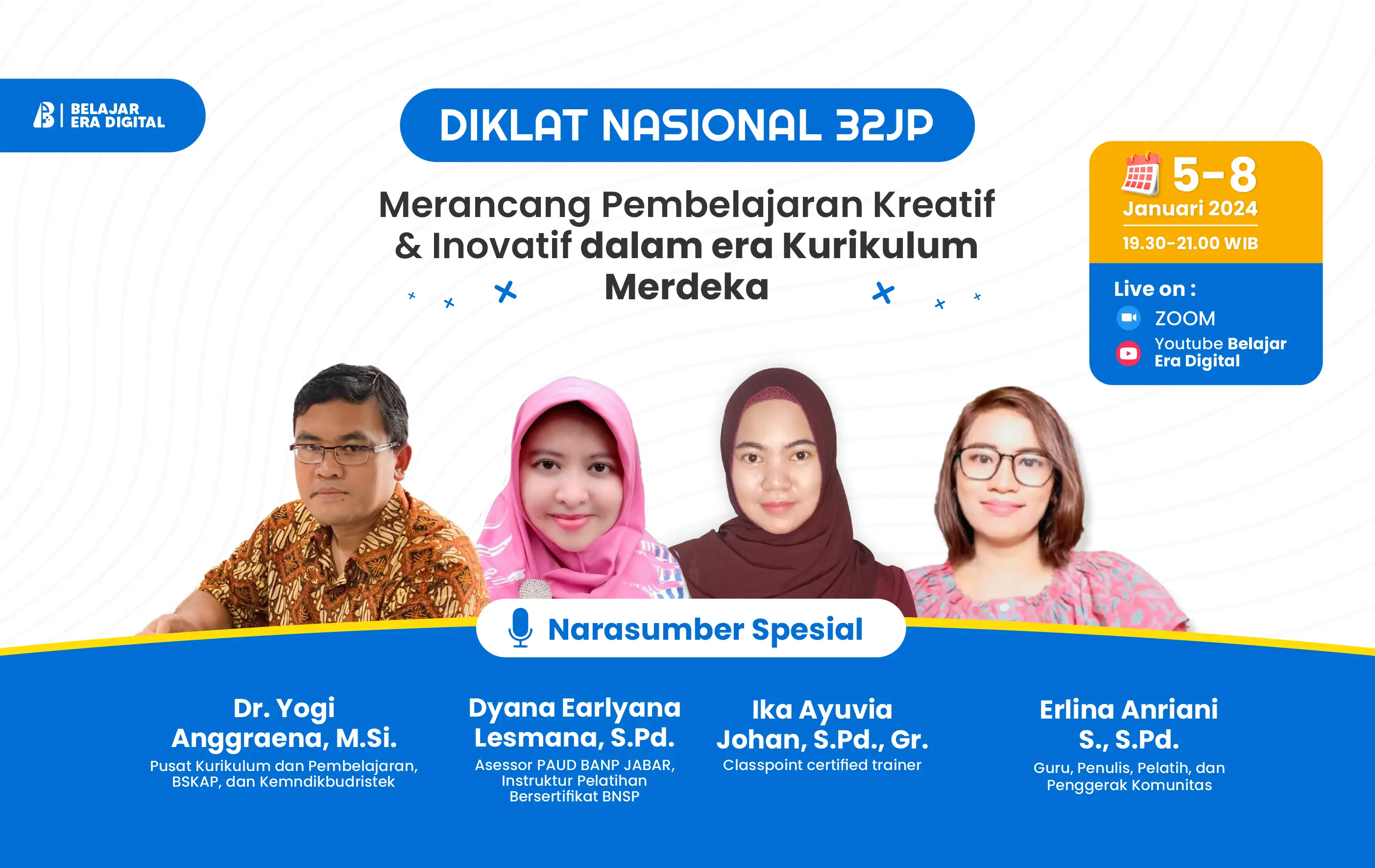 Diklat Nasional 32 JP JP: Merancang Pembelajaran Kreatif & Inovatif dalam Era Kurikulum Merdeka