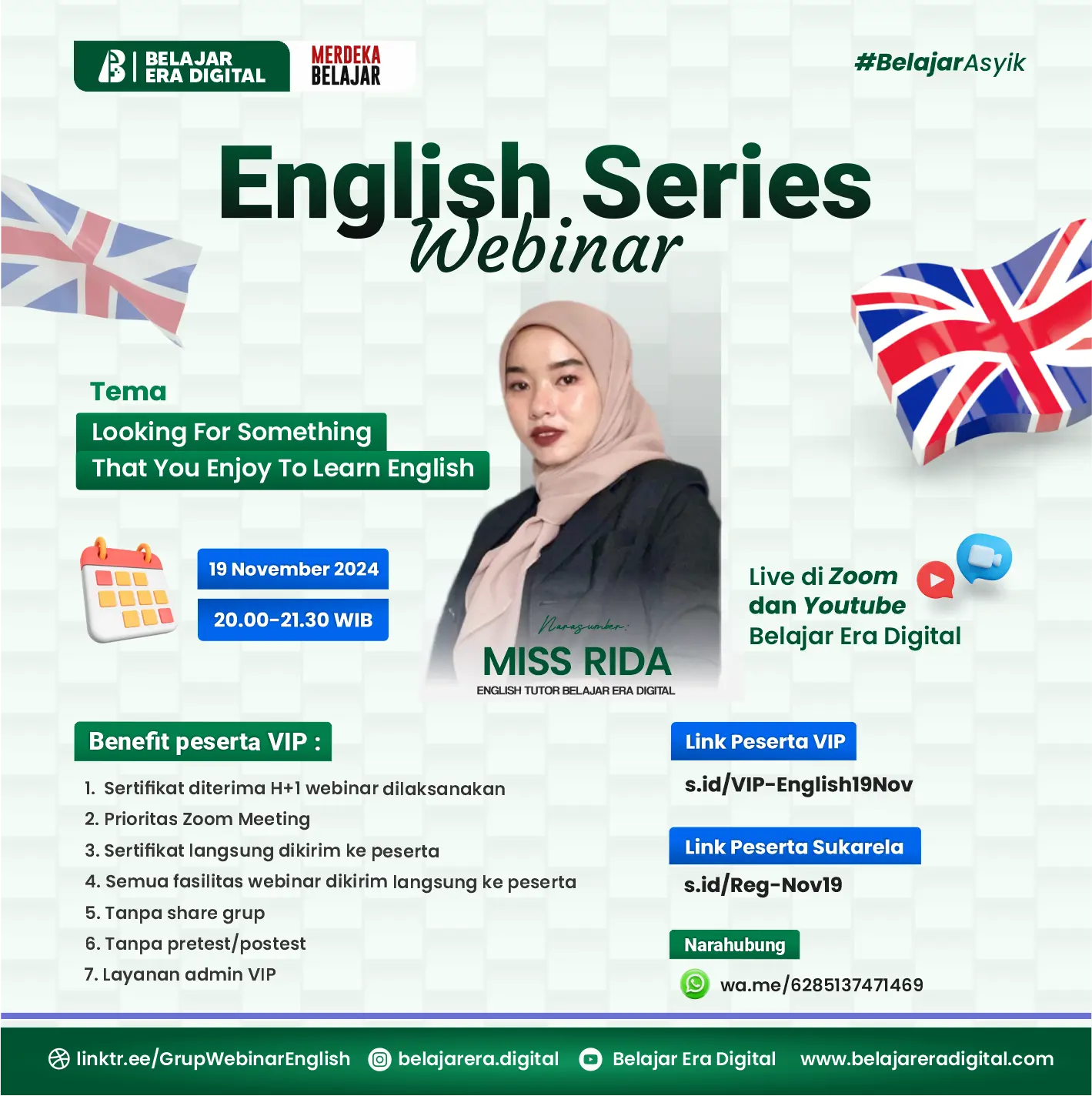 Webinar English Series : Different types of vocabullary (19 November 2024)