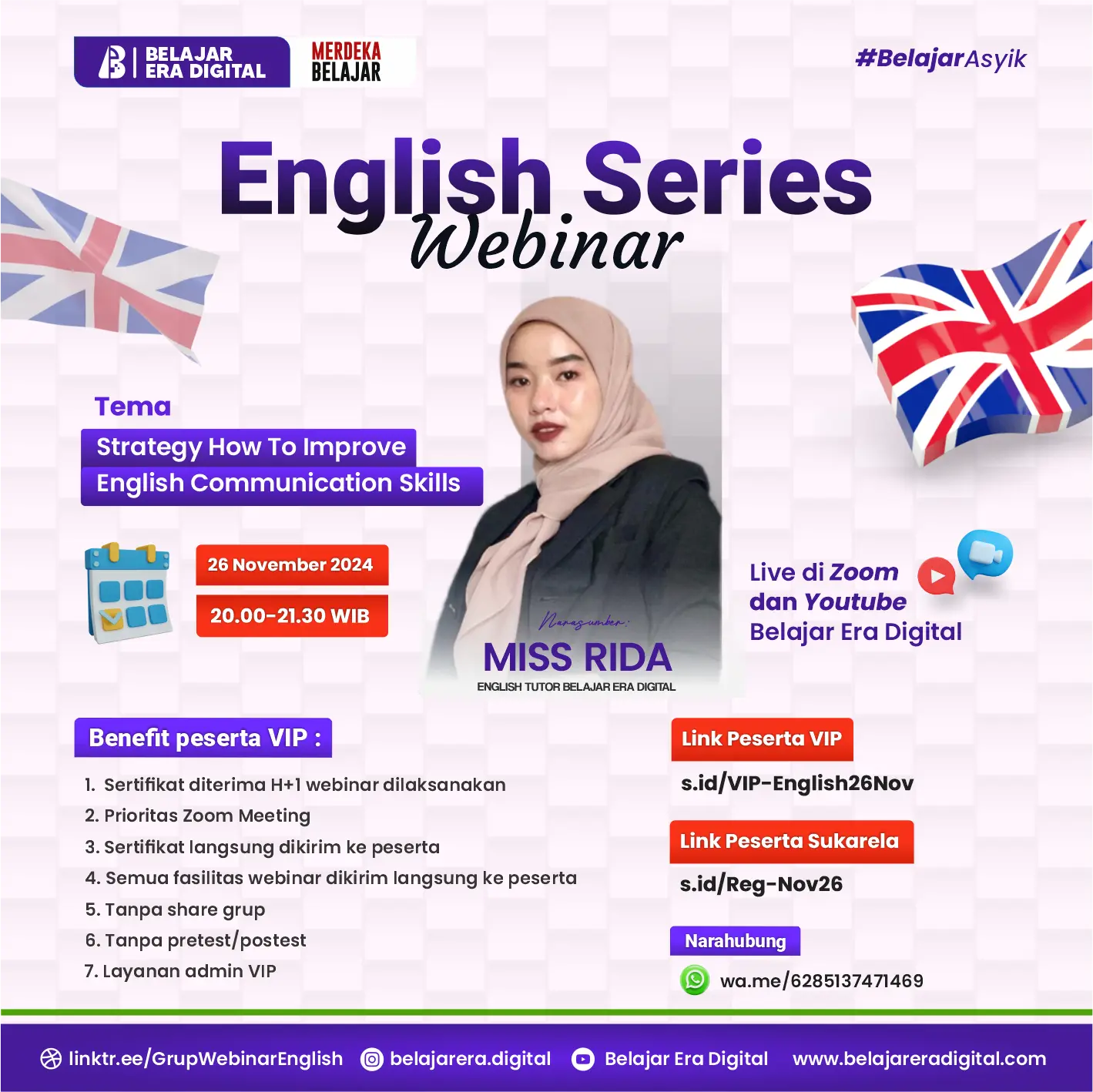 Webinar English Series : Looking for something that you enjoy to learn english (26 November 2024)