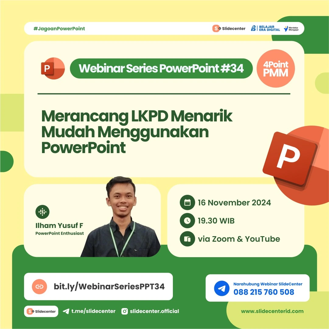 Webinar Series PPT #34 "Merancang LKPD Menarik Mudah Menggunakan PowerPoint" (16 November 2024)