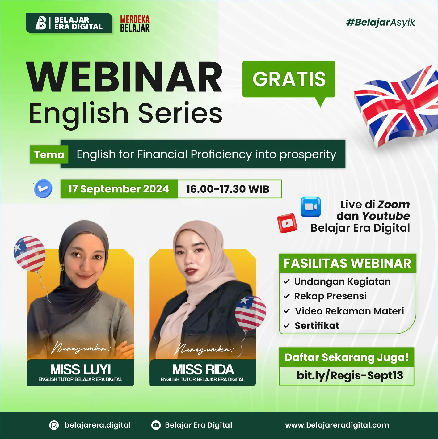 Webinar English Series 4JP (4 Poin PMM) : English for Financial Proficiency into prosperity (17 September 2024)