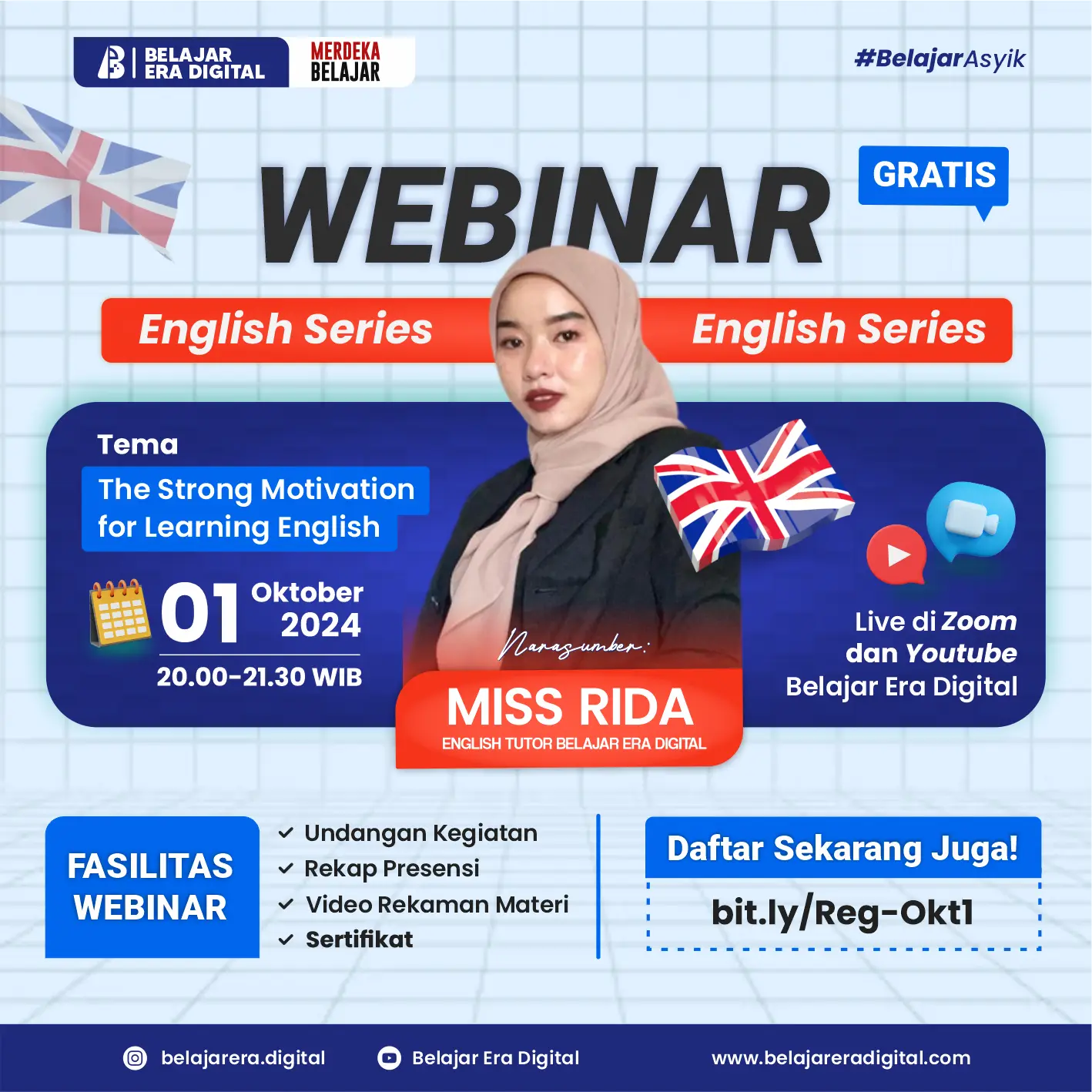 Webinar english Series : The strong motivation for learning english (1 Oktober 2024)