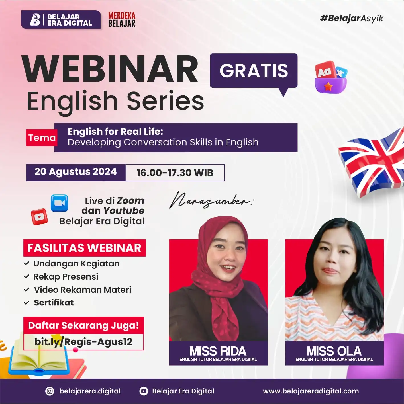 Webinar English Series: English for Real Life: Developing Conversation Skills in English (20 Agus 2024)