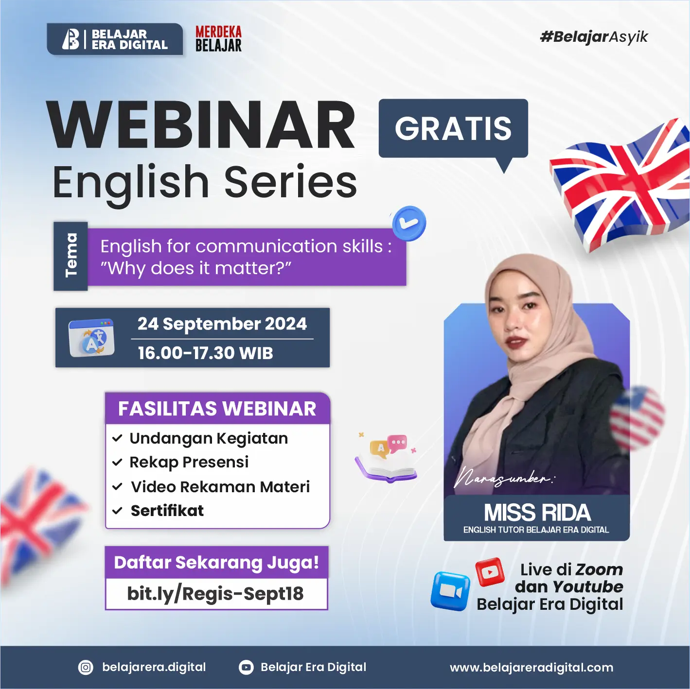 Webinar English Series 4JP (4 Poin PMM) : English for communication skills : "Why does it matter ? (24 September 2024)