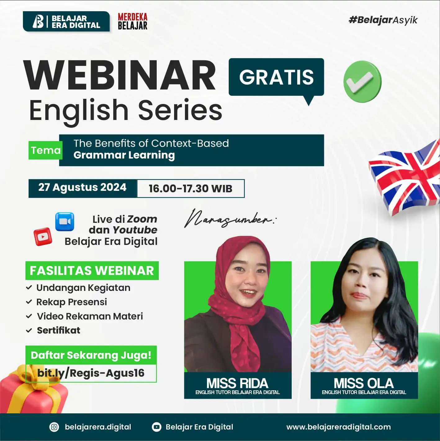 Webinar English Series: The Benefits of Context-Based Grammar Learning (27 Agus 2024)