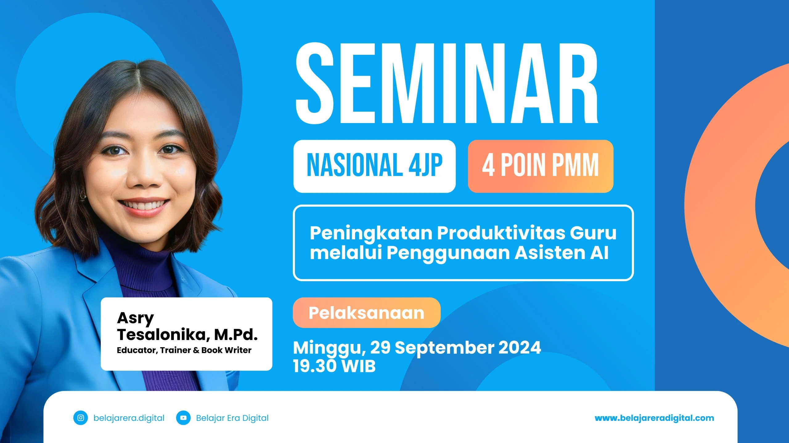 Seminar Peningkatan Produktivitas Guru melalui Penggunaan Asisten AI (29 September 2024)