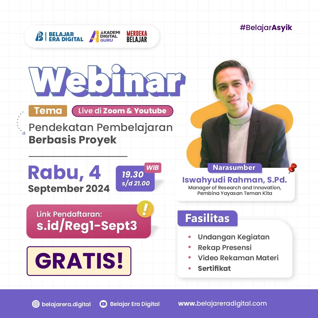 Webinar 4 Poin: RHK Pendekatan Pembelajaran Berbasis Proyek (4 Agustus 2024)